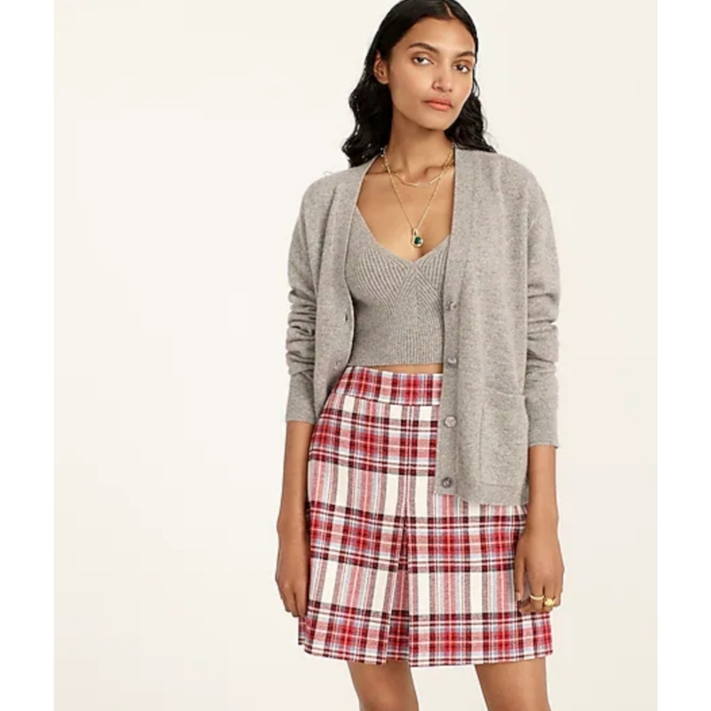 16. J.Crew Pleated mini skirt in vintage plaid